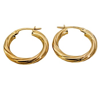 9ct gold 1.3g Hoop Earrings